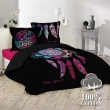 Housse de couette imprimé 260 x 240 cm 100% coton 42 fils + 2 taies Porte bonheur, image n° 1