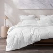 Housse de couette Percale de coton peign&eacute; 80 fils/cm&sup2;- 260 x 240 cm - Blanc, image n° 2