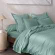Housse de couette Percale de coton peign&eacute; 80 fils/cm&sup2;- 260 x 240 cm - C&eacute;ladon, image n° 3