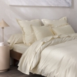 Housse de couette Percale de coton peign&eacute; 80 fils/cm&sup2;- 260 x 240 cm - Ivoire, image n° 3