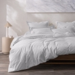 Housse de couette Percale de coton peign&eacute; 80 fils/cm&sup2;- 260 x 240 cm - Perle, image n° 2