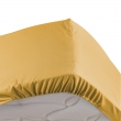 Lot de 2 Drap housse 100% percale ultra doux 160 x 200 cm 78 fils bonnet 30 cm Jaune, image n° 2