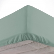 Lot de 2 Drap housse 140 x 190 x 30 cm Linette coton lavé  57 fils Sauge, image n° 3