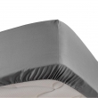 Lot de 2 Draps housse anthracite 140 x 190 cm en percale bonnet 30 cm, image n° 2
