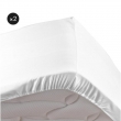 Lot de 2 Draps housse blanc 160 x 200 cm en percale bonnet de 30 cm, image n° 1