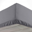 Lot de 2 Draps housse bonnet 30 cm 2 personnes 140 x 190 cm microfibre Oscar Anthracite, image n° 2