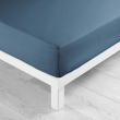 Lot de 2 Draps housse bonnet 30 cm 2 personnes 140 x 190 cm microfibre Oscar Bleu, image n° 3
