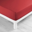 Lot de 2 Draps housse bonnet 30 cm 2 personnes 140 x 190 cm microfibre Oscar Rouge, image n° 3