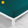 Lot de 2 Draps housse bonnet 30 cm king size 180 x 200 cm coton 57 fils Petrole, image n° 1