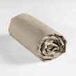 Lot de 2 draps housse king size 180 x 200 cm coton 57 fils Beige, image n° 2