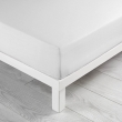 Lot de 2 draps housse king size 180 x 200 cm coton 57 fils Blanc, image n° 3