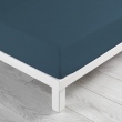 Lot de 2 draps housse king size 180 x 200 cm coton 57 fils Bleu nuit, image n° 3