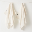 Lot de 2 essuie-mains 50 x 70 cm - Double gaze de coton - VICKIE - Vichy tiss&eacute; teint - Pampa, image n° 1