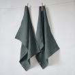 Lot de 2 essuie-vaisselle lin lavé 50 x 70 cm soline Gris foncé, image n° 1