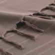 Lot de 2 Jetés de canapé a franges 220 x 240 cm coton tissé Lilia Taupe, image n° 3