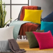 Lot de 2 Jetés de canapé a franges 220 x 240 cm coton tissé Lilia Taupe, image n° 4