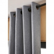 Lot de 2 rideaux 140 x 260 cm ultra occultant doubl&eacute; polaire Bjorn Gris, image n° 2