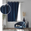 Lot de 2 rideaux &agrave; &oelig;illets 140 x 180 cm 100% occultant thermique - Mod&egrave;le Cr&eacute;puscule Bleu, image n° 5