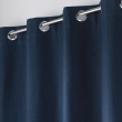 Lot de 2 rideaux &agrave; &oelig;illets 140 x 180 cm 100% occultant thermique - Mod&egrave;le Cr&eacute;puscule Bleu, image n° 6