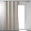 Lot de 2 Rideaux a oeillets 135 x 260 cm 100% occultant thermique uni occultissime Beige, image n° 6