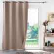 Lot de 2 Rideaux a oeillets 135 x 260 cm 100% occultant thermique uni occultissime Noisette, image n° 3