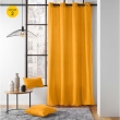 Lot de 2 Rideaux a oeillets 135 x 260 cm coton recycl&eacute; Twily Jaune, image n° 1