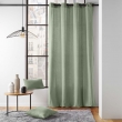 Lot de 2 Rideaux a oeillets 135 x 260 cm coton recycl&eacute; Twily Sauge, image n° 6