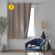 Lot de 2 Rideaux a oeillets 140 x 180 cm 100% occultant thermique Crepuscule Beige, image n° 1