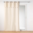 Lot de 2 Rideaux a oeillets 140 x 240 cm coton + haut m&eacute;tallis&eacute; Izigold, image n° 2