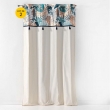 Lot de 2 rideaux a oeillets 140 x 240 cm en coton + haut metallis&eacute; Alianor Naturel, image n° 1