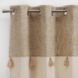 Lot de 2 Rideaux a oeillets 140 x 240 cm polycoton + haut métallisé Sultan Or, image n° 3