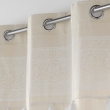 Lot de 2 Rideaux  a oeillets 140 x 240 cm polycoton+ pompons Isalina Blanc, image n° 3