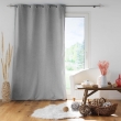 Lot de 2 Rideaux &agrave; oeillets 140 x 260 cm doubl&eacute; polaire isolant Jupiter Gris, image n° 3