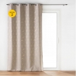 Lot de 2 Rideaux &agrave; Oeillets (140 x 260 cm) ECLAT Taupe, Occultant Imprim&eacute; M&eacute;tallis&eacute;, image n° 1