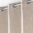 Lot de 2 Rideaux &agrave; Oeillets (140 x 260 cm) ECLAT Taupe, Occultant Imprim&eacute; M&eacute;tallis&eacute;, image n° 3