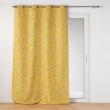 Lot de 2 Rideaux a oeillets 140 x 260 cm polyester appliqué Sakura Jaune, image n° 2