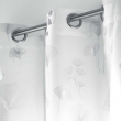 Lot de 2 Rideaux a oeillets 140 x 260 cm polyester m&eacute;tallis&eacute; Bloomy Blanc/Argent, image n° 3