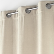 Lot de 2 Rideaux a oeillets 140 x 260 cm velours jacquard Mika Beige, image n° 4