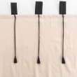 Lot de 2  Rideaux à passants en polycoton 140 x 240 cm + pompons Filine naturel, image n° 5