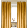 Lot de 2 rideaux ajustables en LIN Soline avec 8 anneaux pince 140 x 270 cm Jaune, image n° 1