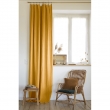Lot de 2 rideaux ajustables en LIN Soline avec 8 anneaux pince 140 x 270 cm Jaune, image n° 2