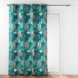 Lot de 2 Rideaux d&eacute;co &agrave; oeillet 140 x 260 cm polyester imprim&eacute; Ornella Emeraude, image n° 2