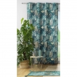 Lot de 2 Rideaux d&eacute;co &agrave; oeillet 140 x 260 cm polyester imprim&eacute; Ornella Emeraude, image n° 3