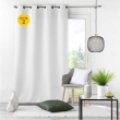 Lot de 2 rideaux grande hauteur &agrave; &oelig;illets 140 x 280 cm polyester Essentiel Blanc, image n° 1
