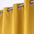 Lot de 2 Rideaux occultant double face 140 x 260 cm 100% microfibre Obscure Jaune, image n° 3