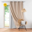 Lot de 2 Rideaux  occultant/thermique/phonique doublure amovible 140 x 260 cm Coverline Beige, image n° 1