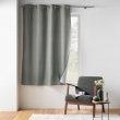 Lot de 2 Rideaux petite hauteur 135 x 180 cm isolant thermique microfibre Micropolar Gris, image n° 3