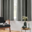 Lot de 2 Rideaux petite hauteur 135 x 180 cm isolant thermique microfibre Micropolar Gris, image n° 5