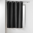 Lot de 2 Rideaux petite hauteur 135 x 180 cm isolant thermique microfibre Micropolar Noir, image n° 2