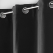 Lot de 2 Rideaux petite hauteur 135 x 180 cm isolant thermique microfibre Micropolar Noir, image n° 3